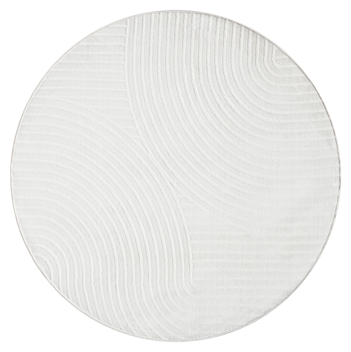 Bella Spin Offwhite Rund 200 cm Wiltonmatta